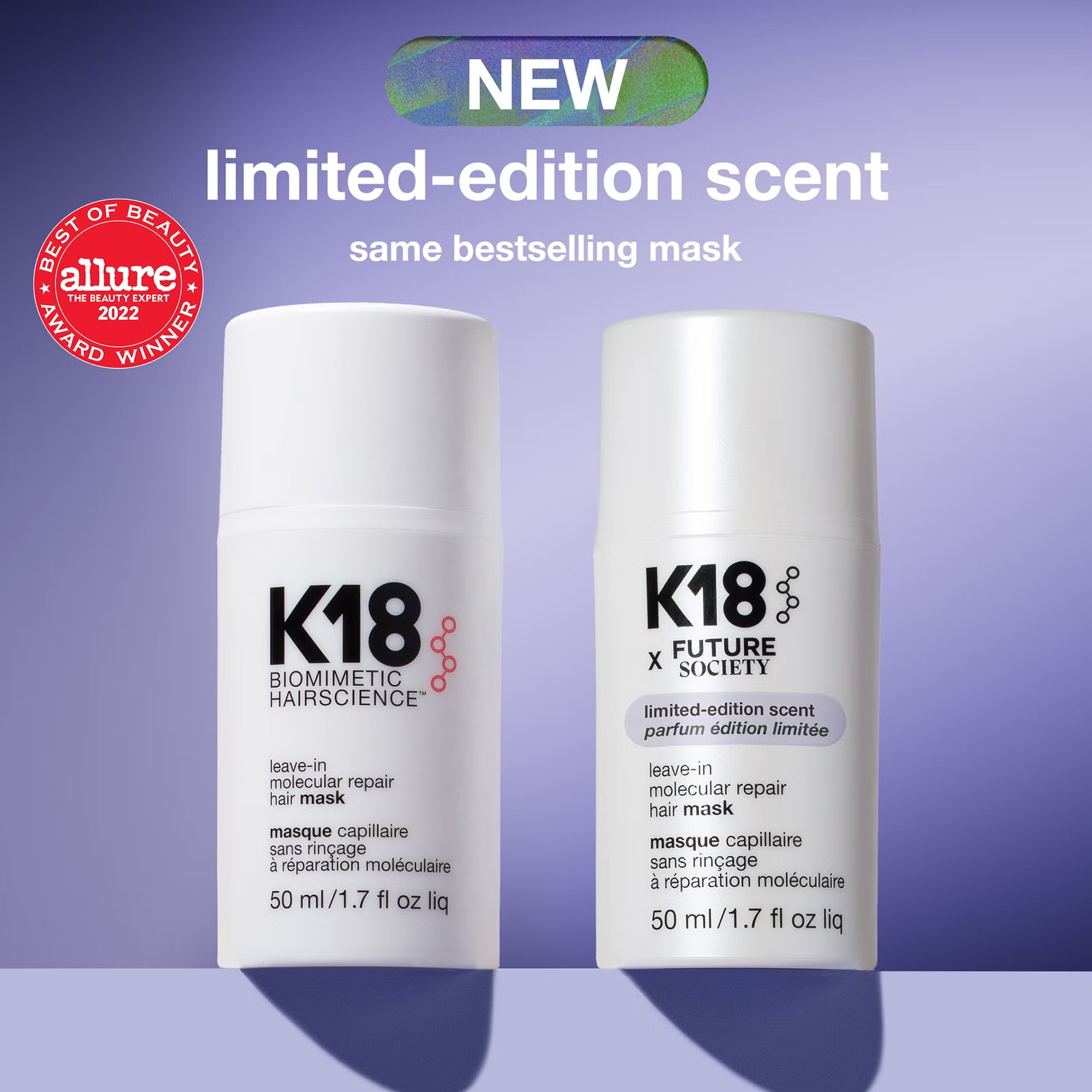 K18 x Future Society Molecular Repair Hair Mask 50ml image 3