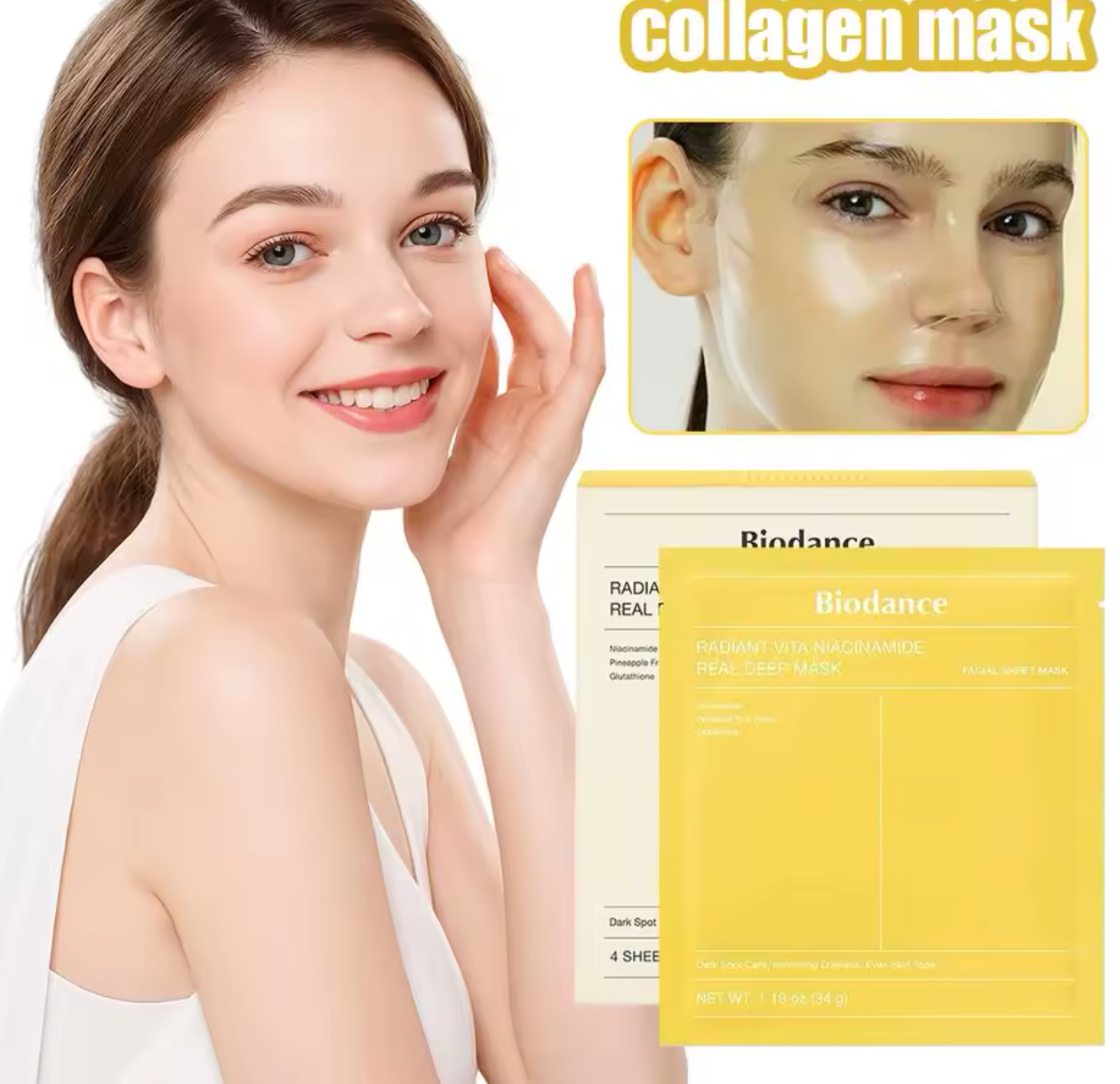 Biodance Radiant Vita Niacinamide Real Deep Mask – 4pcs Set image 0