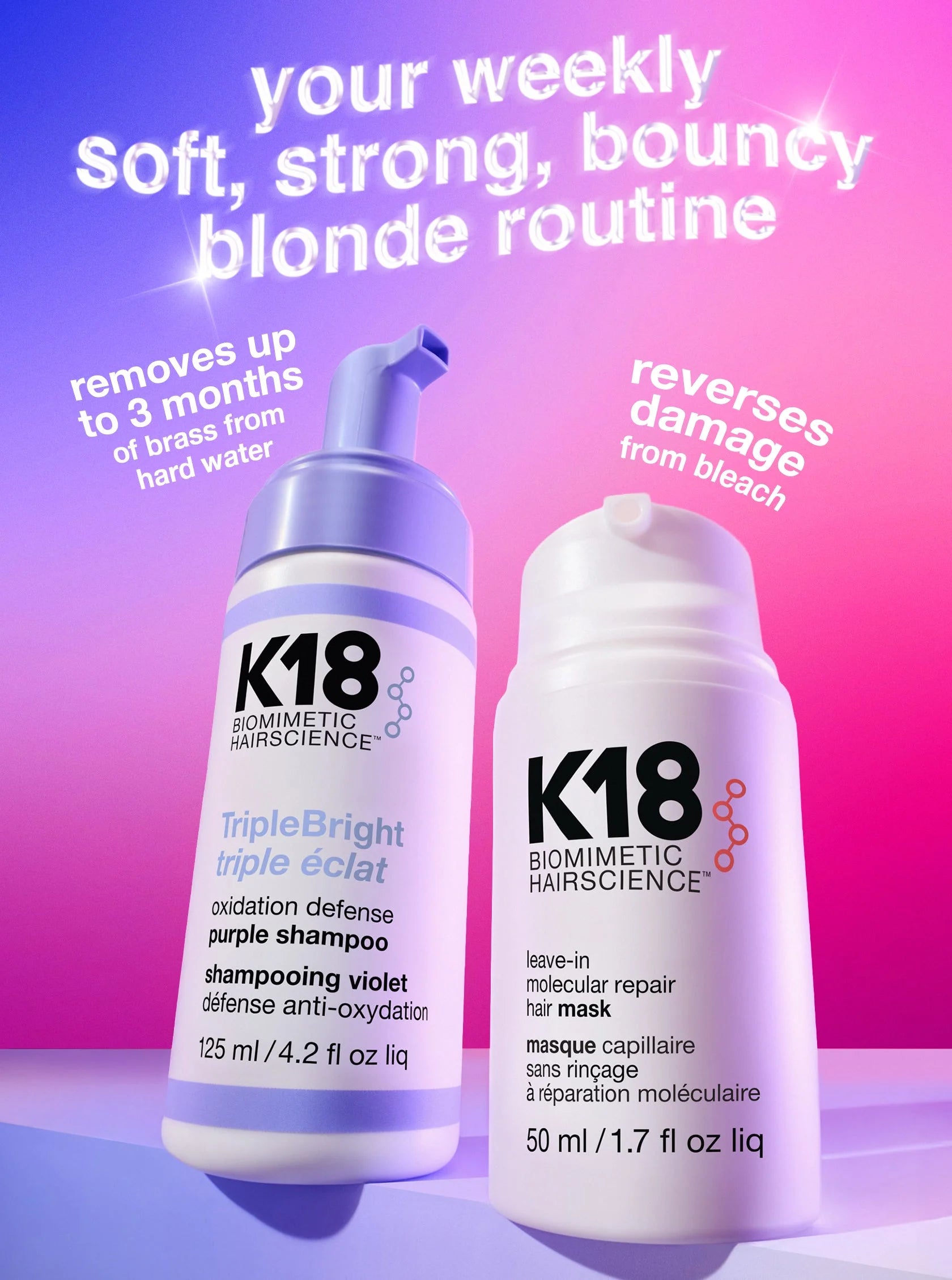 K18 TripleBright oxidation defense purple shampoo 125ml image 9