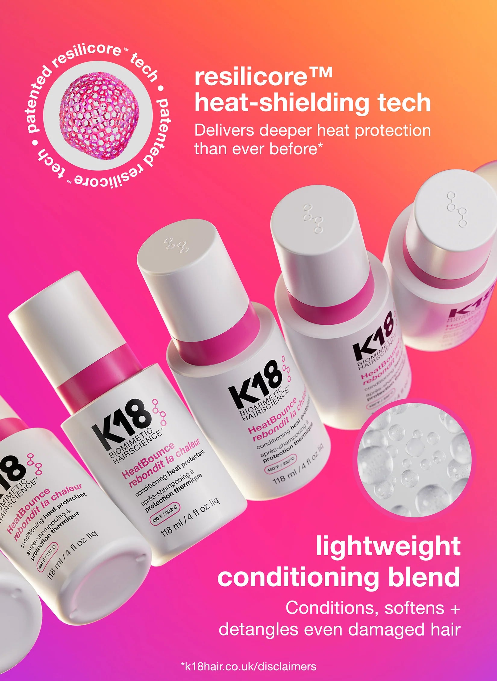 K18 HeatBounce Conditioning Heat Protectant 118ml image 6