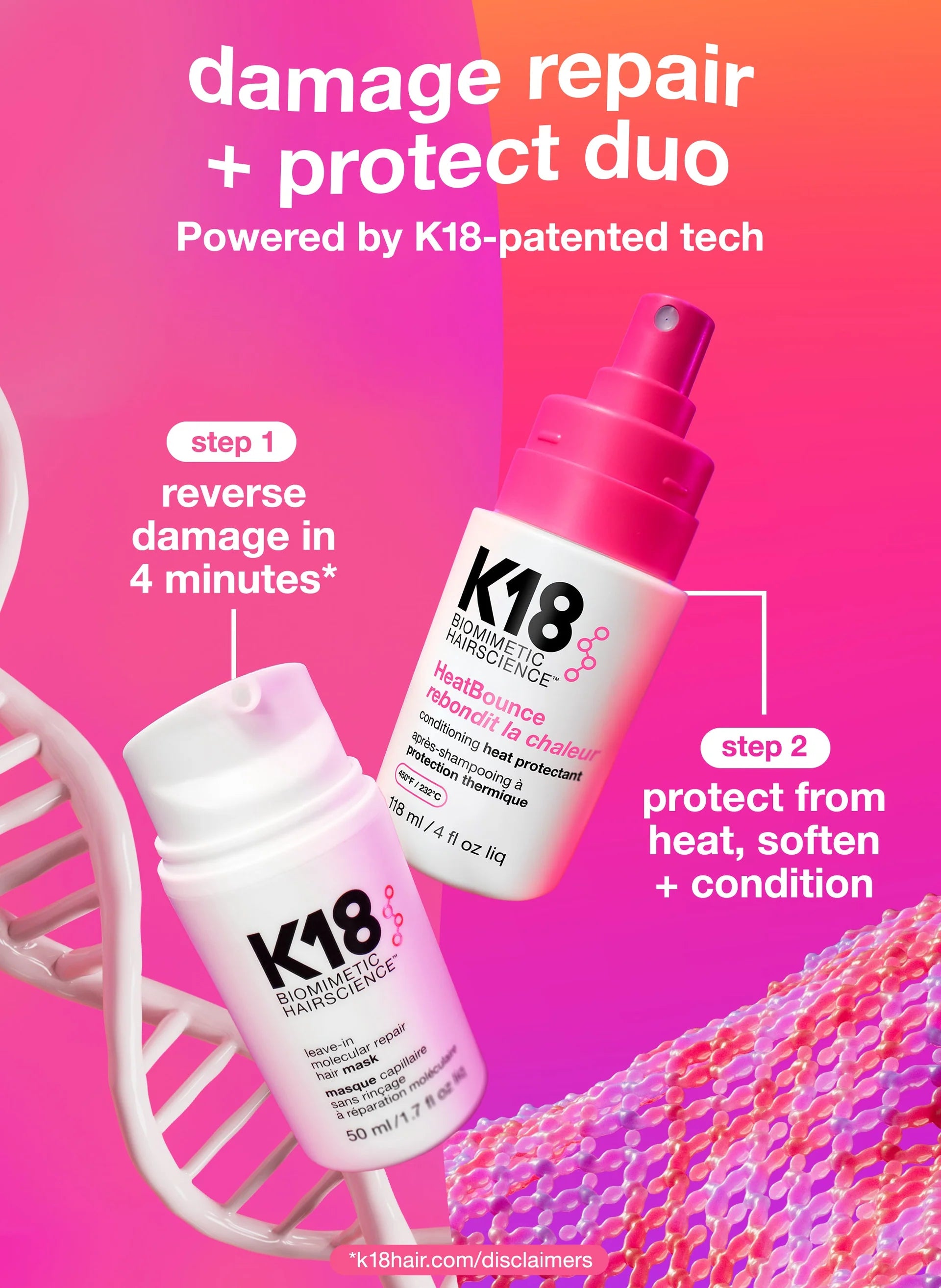 K18 HeatBounce Conditioning Heat Protectant 118ml image 2