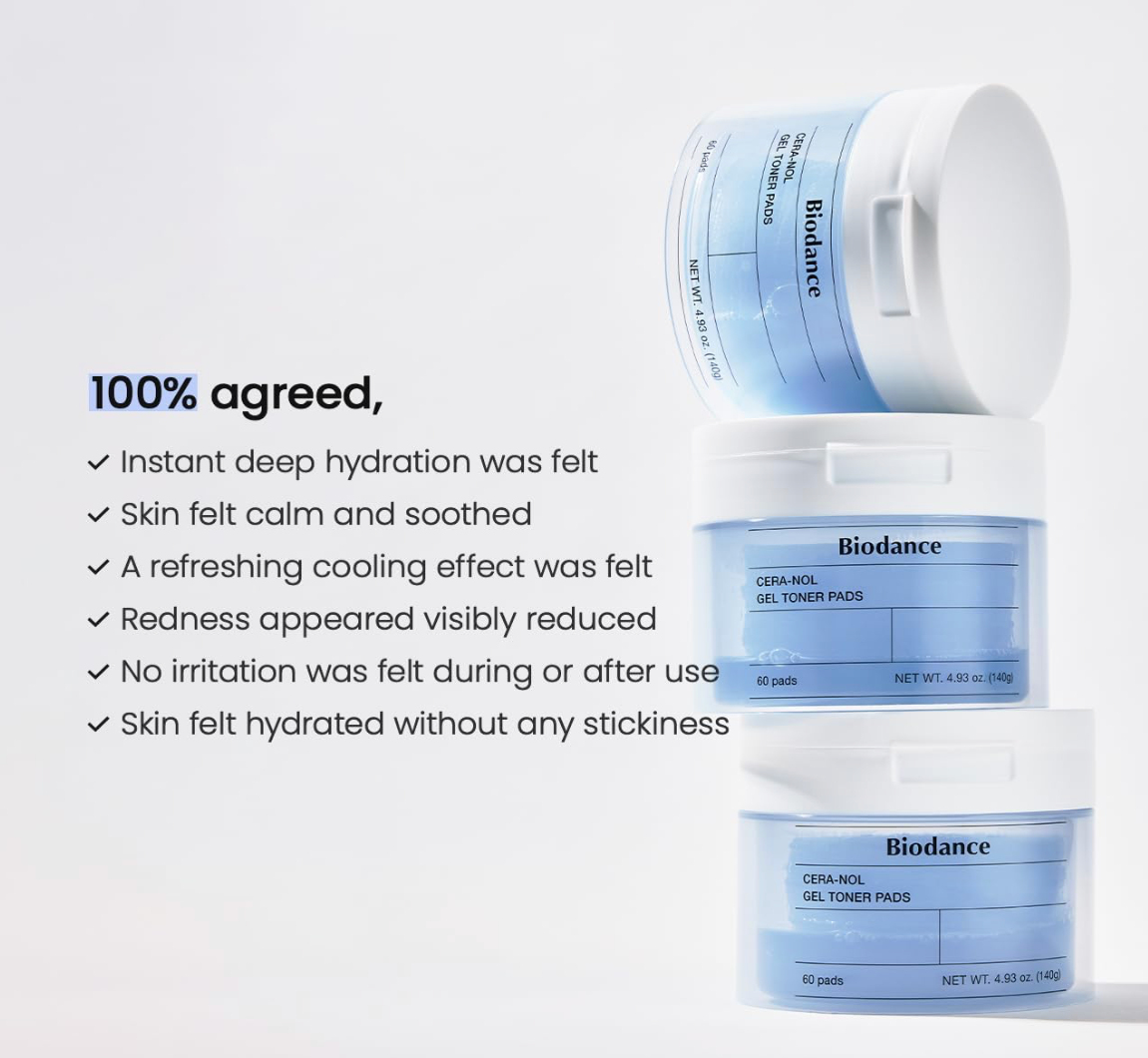 Biodance Cera-Nol Gel Toner Pads (60 pcs) image 2