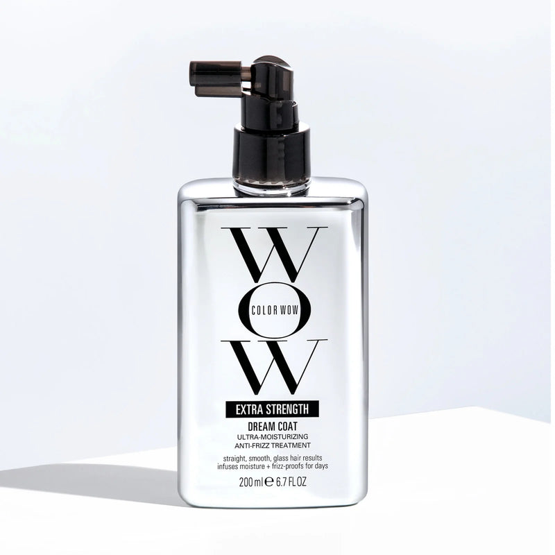 Color WOW Extra Strength Dream Coat 200ml bottle, a hair treatment product with sleek packaging and clear branding.