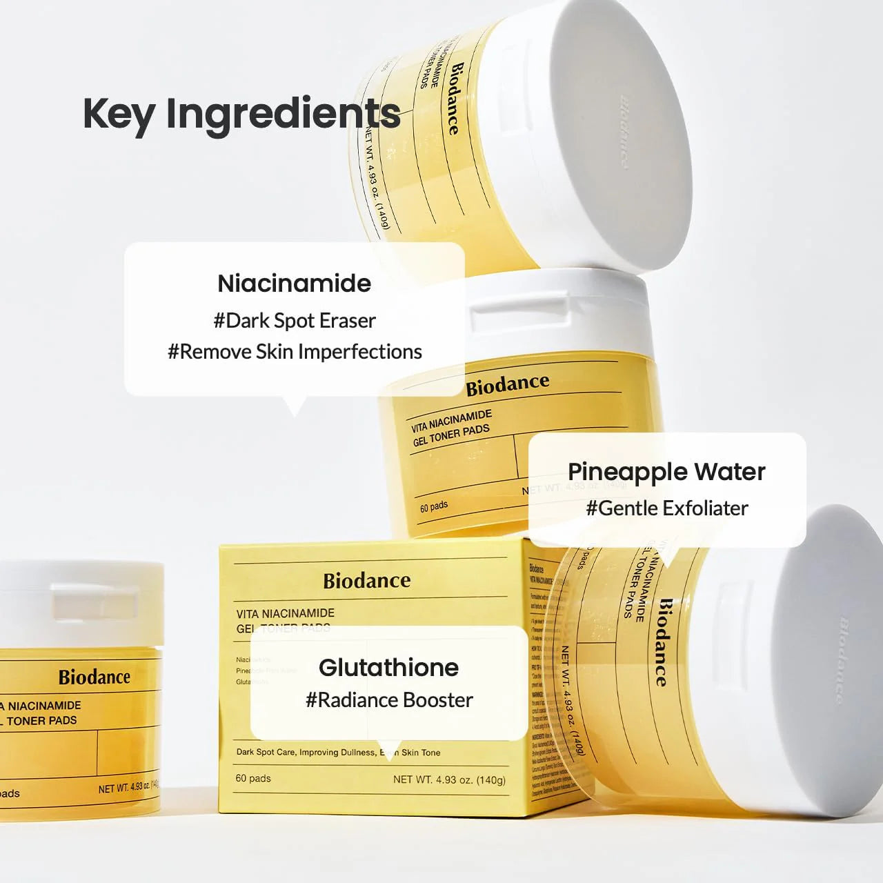 Biodance Vita Niacinamide Gel Toner Pads (60 pcs) image 4