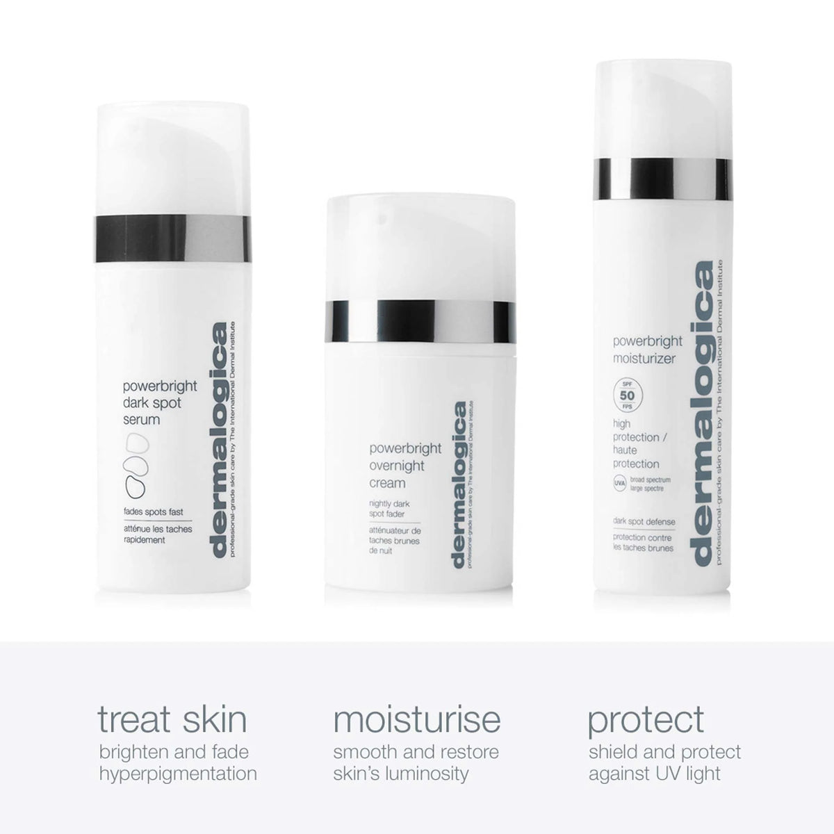 Dermalogica Dark Spot Solutions Kit with skincare products for reducing dark spots and evening skin tone.