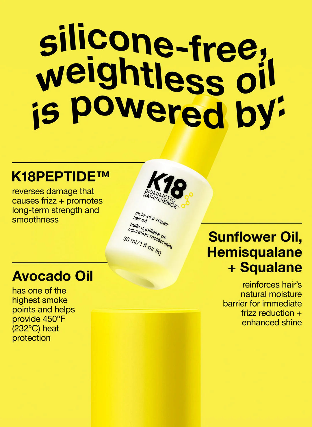 K18 Molecular Repair Hair Oil 30ml image 2