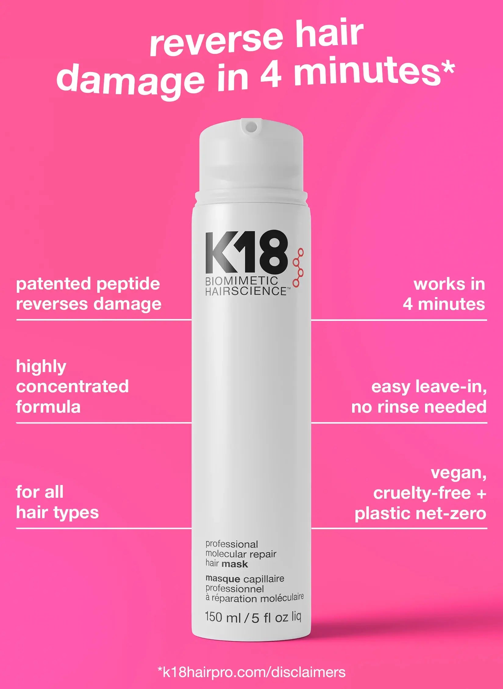 K18 Leave-in Molecular Repair Hair Mask 150ml image 5