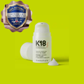 K18 Biomimetic Hairscience leave-in molecular repair hair mask in 15ml tube, designed to strengthen and repair damaged hair.