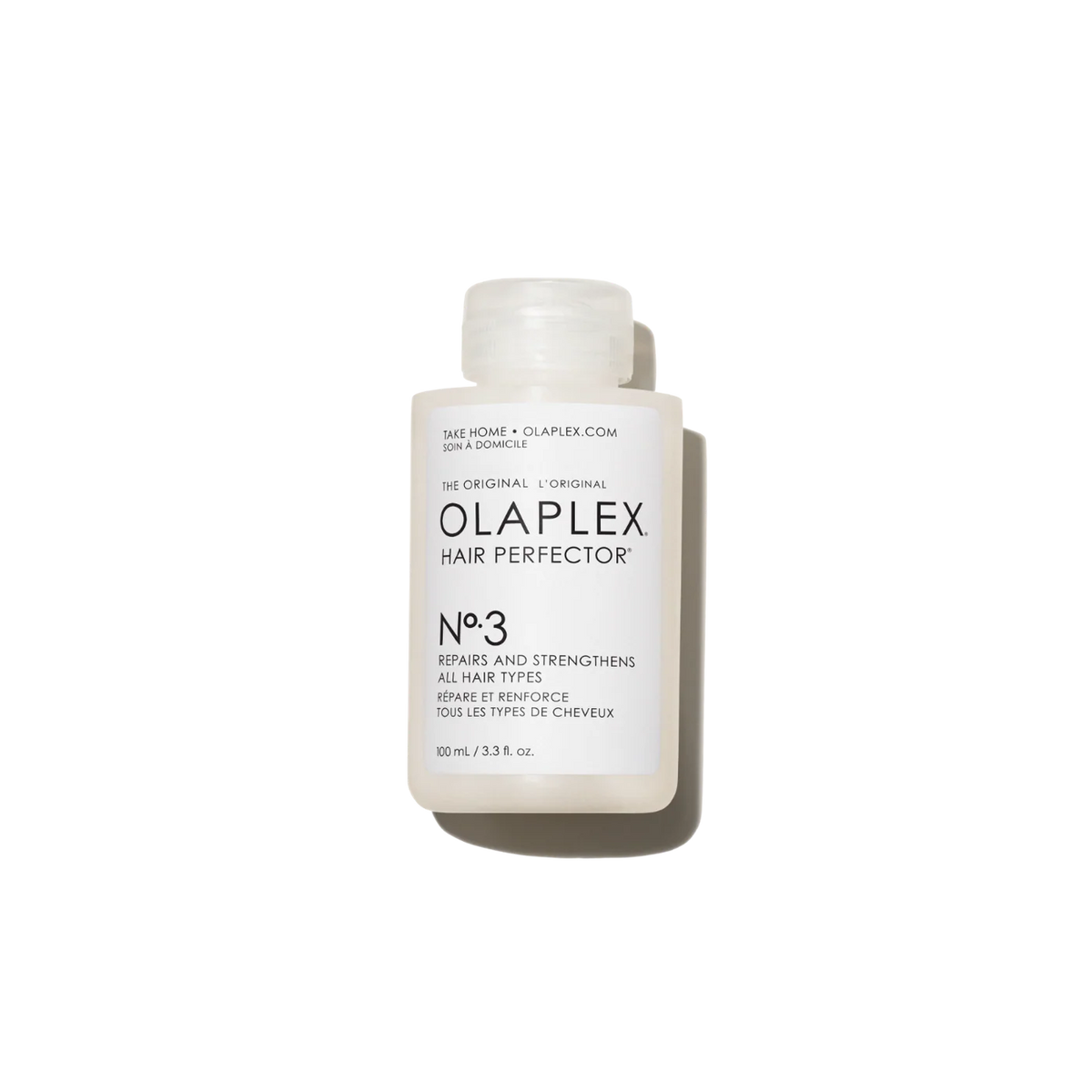 Olaplex No.3 Hair Perfector 100ml bottle with sleek packaging, designed to strengthen and repair damaged hair.