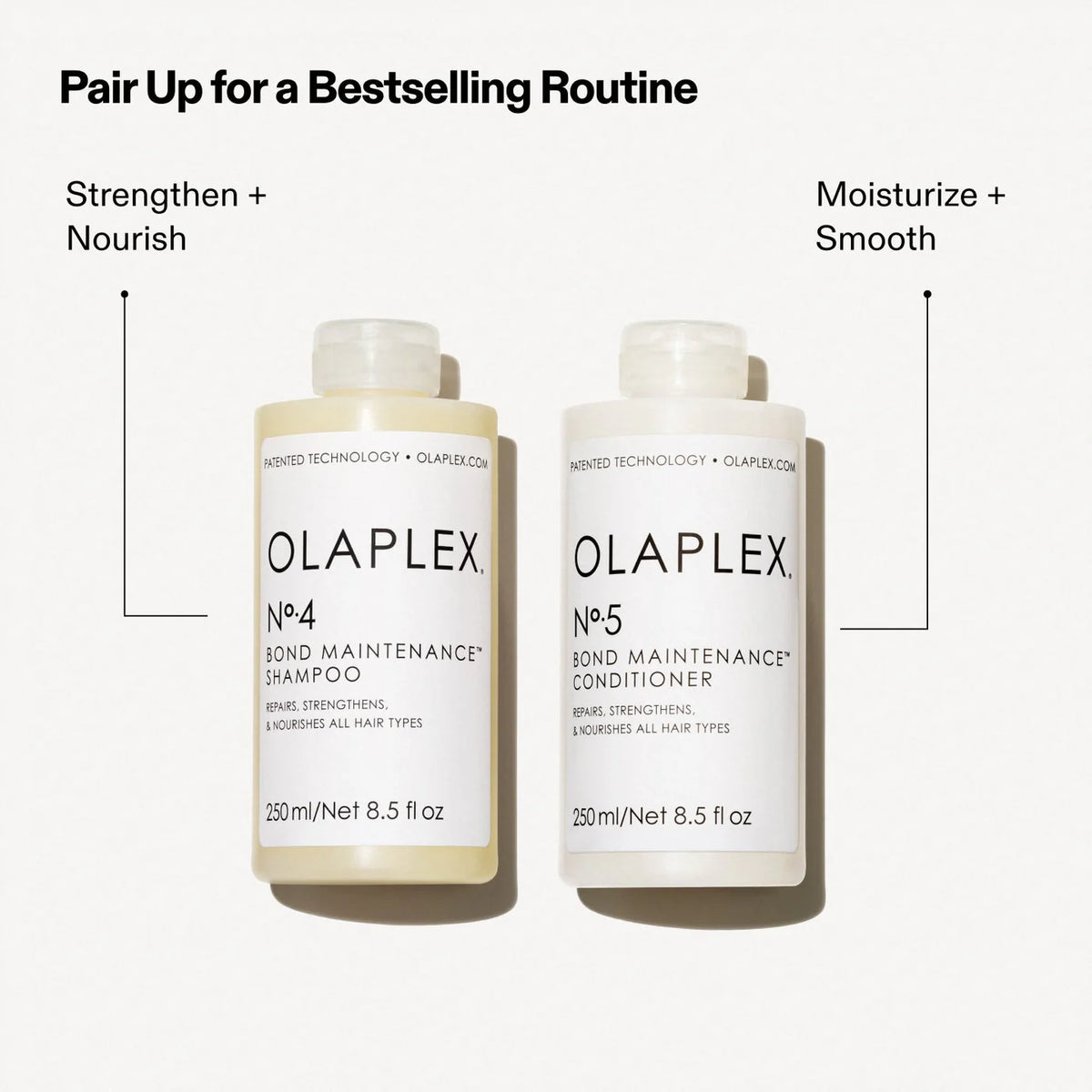Olaplex No.5 Bond Maintenance Conditioner 250ml bottle with white and purple packaging, designed for damaged hair repair.